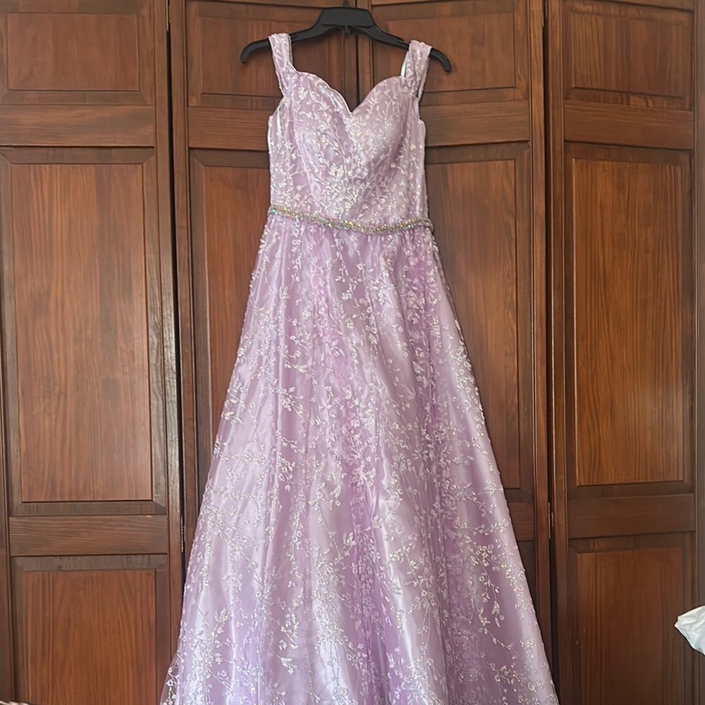 Elegant Lavender Evening Gown